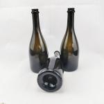 500ml 750ml Glass Liquor Beverage Burgundy Wine Bottle with Round Shape