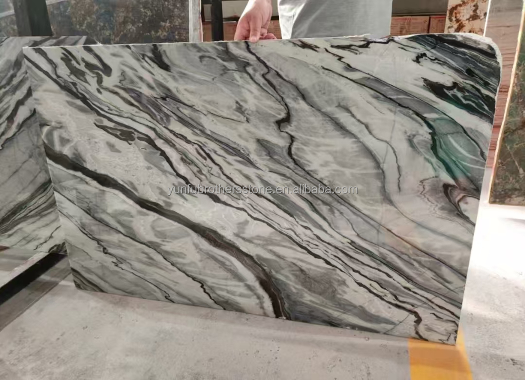 Transform Your Dining Table with Brazil's Popular Stone Panda Impression Marble Slab