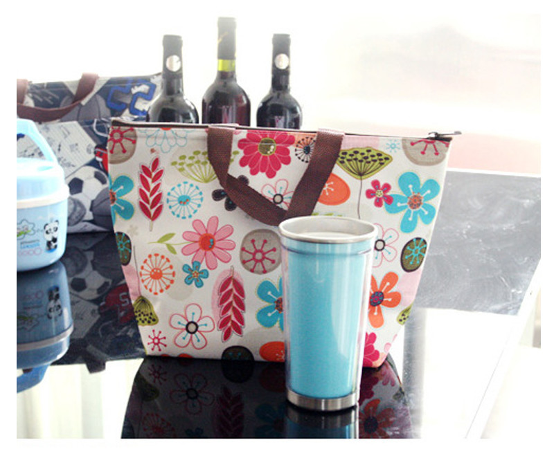 Reusable Oxford L34cm webbing buckle Thermal Lunch Bag