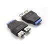 Buy cheap 2 ports USB 3.0 A Female to Motherboard 20Pin Adapter with best price from wholesalers