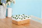 wicker table storage basket bathroom basket with mat customize size square shape