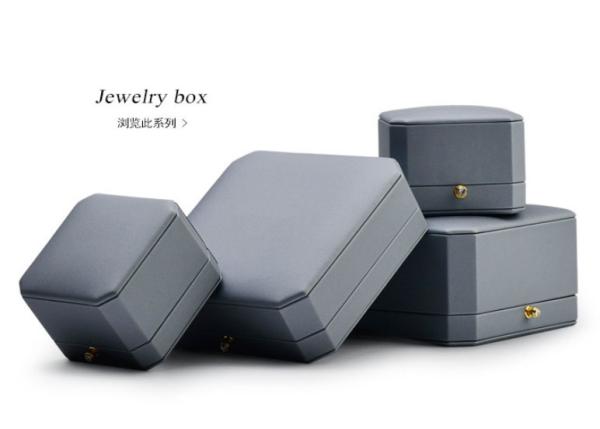 Buy cheap Glossy Lamination Leather Gift Box , Custom Jewelry Packaging With Logo from wholesalers