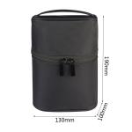Professional Custom Pure Color Black Ladies Toiletry Bag Case