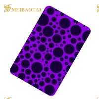 Buy cheap Pvd Purple Polish Etched Stainless Steel Sheet With Novancel Film product