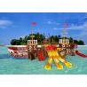 Buy cheap Pirate Ship Water Playground Equipment / Indoor Commercial Playground Slides from wholesalers