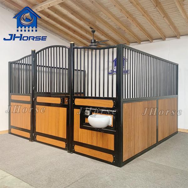 Buy cheap Customized Welded Weave Steel Horse Stall With Bamboo Filling Wood from wholesalers
