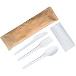 Wholesale Set Of Biodegradable CPLA Disposable Cutlery Composed Of Knife Fork