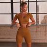 Buy cheap 280gsm Ribbed Seamless Women Activewear Sets S L Ribbed Seamless Leggings Set from wholesalers