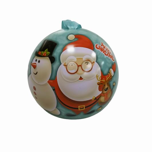 Buy cheap Promotional Custom Tin Can Christmas Ball Tin Container With Ribbon Hanger Holiday Gift Packaging from wholesalers