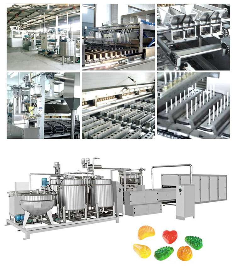 304 Flat Lollipop Making Machine / Candy Production Line 100-600kg/H