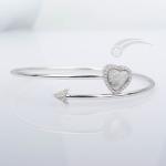 Muonionalusta Meteorite Bangle Heart Cupid'S Arrow Bracelet 58mm Diameter