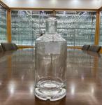 750ml Super Flint Jersey Glass Liquor Bottle with Cork Eco-friendly and