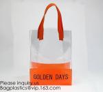 Vinyl Transparent PVC Gusset Bag Plastic Tote Shopping Bag For Packaging TPU