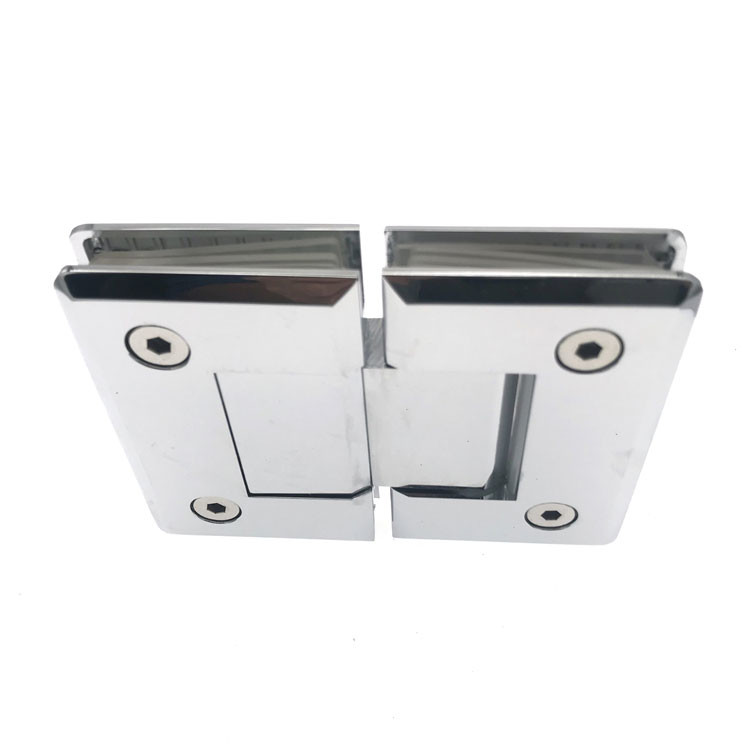 180 Degree Shower Glass Door Hinge Brass Material Bevel Style