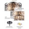 Buy cheap Contemporary crystal chandelier with Lampshade for indoor home lighting (WH-MI-08) from wholesalers