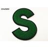 Buy cheap Green Alphabet Chenille Embroidery Patches For Varsity Jackets from wholesalers