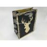 Buy cheap Small / Large Xmas Gift Bags , Paper Christmas Goodie Bags Full Gold Hot Stamping Printed from wholesalers