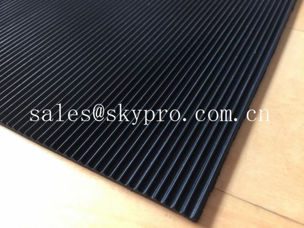 Buy cheap Recycled Odorless corrugated rubber matting 3mm thick min. Oil resistance from wholesalers