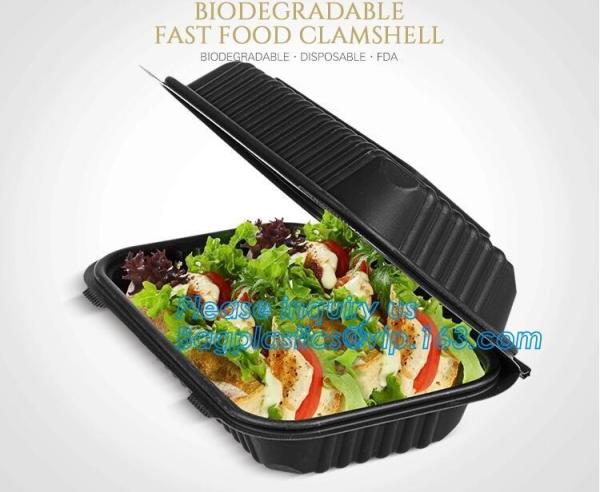 Wholesale 24oz Disposable Bagasse Biodegradable Corn Starch Takeaway Food