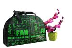 Black Binding Non Woven Carry Bag Traveling Style Zipper Double head Closing