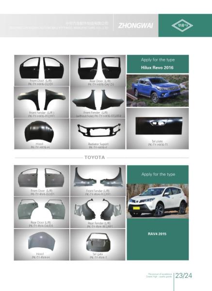 Buy cheap Exterior Auto Body Spare Parts Car Door Replacement Fender Hoods Tail gate Radiator Support from wholesalers