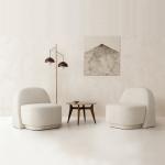 Fabric Leisure Chair White Fabric Leisure Chair With Backrest