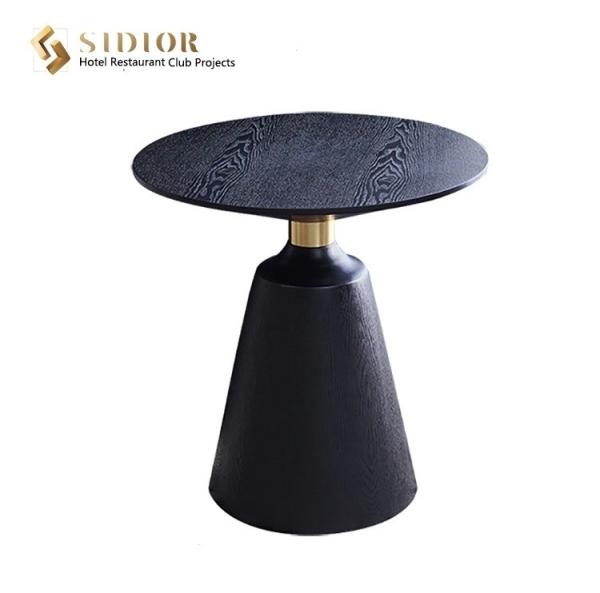 Buy cheap ODM 60cm Round Solid Wood Movable Coffee Table For Hotel Club from wholesalers