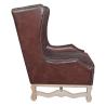 Buy cheap Hotel Living Room Antique Leather Armchairs Chesterfield High Back Armchair from wholesalers