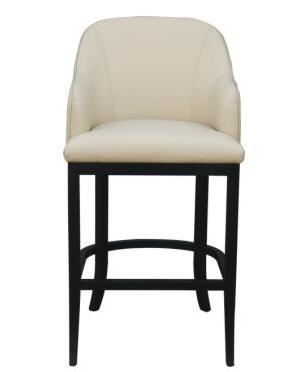 Buy cheap Birch wood white pu upholstery barstool/counter stool with metal bars,fashion wooden barstool from wholesalers