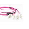 Buy cheap OM4 8F Fiber Optic Patch Cord MPO SC Fiber Optic Fanout Cable from wholesalers