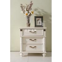 Buy cheap white nightstand with 3 drawers bedsides table product