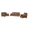 Buy cheap Solid Wood Legs Supper Soft Leather Sofa High Density Foam / Sponge S Shape Spring from wholesalers