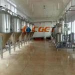 SU304 Copper Turnkey Microbrewery Equipment PLC Control Anti Corrosion brewpub