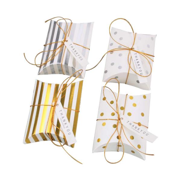 250g White Cardboard Biodegradable Paper Food Packaging Pillow Candy Box Iron