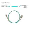 Buy cheap OM3 Aqua LC/UPC-SC/UPC Duplex Fiber Optic Patch Cord LSZH Out Jacket from wholesalers