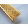 Buy cheap Solid Anodized Brass Aluminum Stair Nosing Profiles , Metal Stair Nosing For Wood Stairs from wholesalers