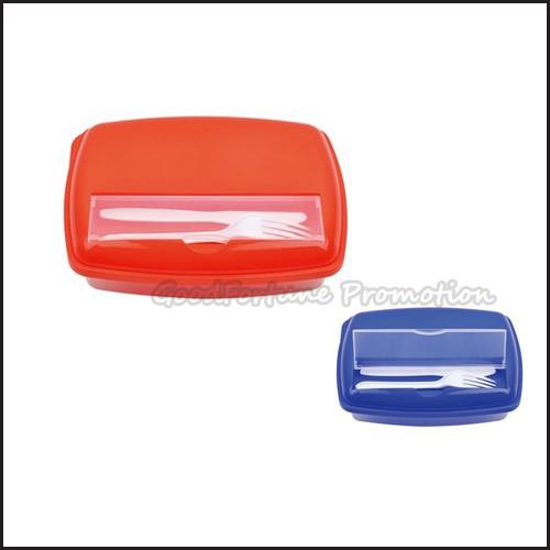 Buy cheap Hot Sale Eco pp Portable promotional gift lunch picnic fruit case box organizer with fork from wholesalers