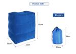 Airplane Inflatable Foot Rest Blue / Grey / Black Color 6P Certification
