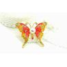 Buy cheap Red Butterfly Fashion Brooch Pin Inlaid Diamond For Clothing ODM from wholesalers