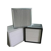 Buy cheap Galvanized Steel Frame 0.3um Deep Pleat HEPA Filter For Cleaning Room product
