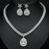 Buy cheap Womens Necklace Earring Wedding Accessories Red Imitation Diamond Bridal Necklace High Quality Cz Necklace Jewelry S from wholesalers
