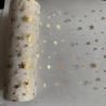 Buy cheap Gold Glitter Tulle Organza Fabric Rolls Stamped Shiny Tulle Fabric Rolls 6 Inch from wholesalers