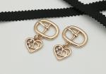 Zinc Alloy Small Metal Buckles , Oval Shape Shoe Buckle Clips Abrasion