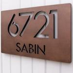 Address Stainless Steel Door Number Sign Laser Cut Garden Metal Ornaments