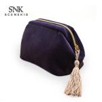 Zipper Embroidery Moon Star Cotton Custom Cosmetic Bag