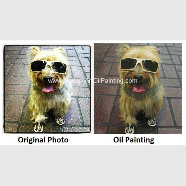 Buy cheap Original Custom Oil Painting Portraits , Dog Pet Portraits From Photographs 16" X 16" from wholesalers