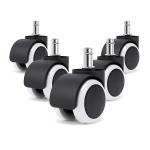 Recommended Office Chair Caster Wheels Set Of 5 Furniture White Nylon Caster