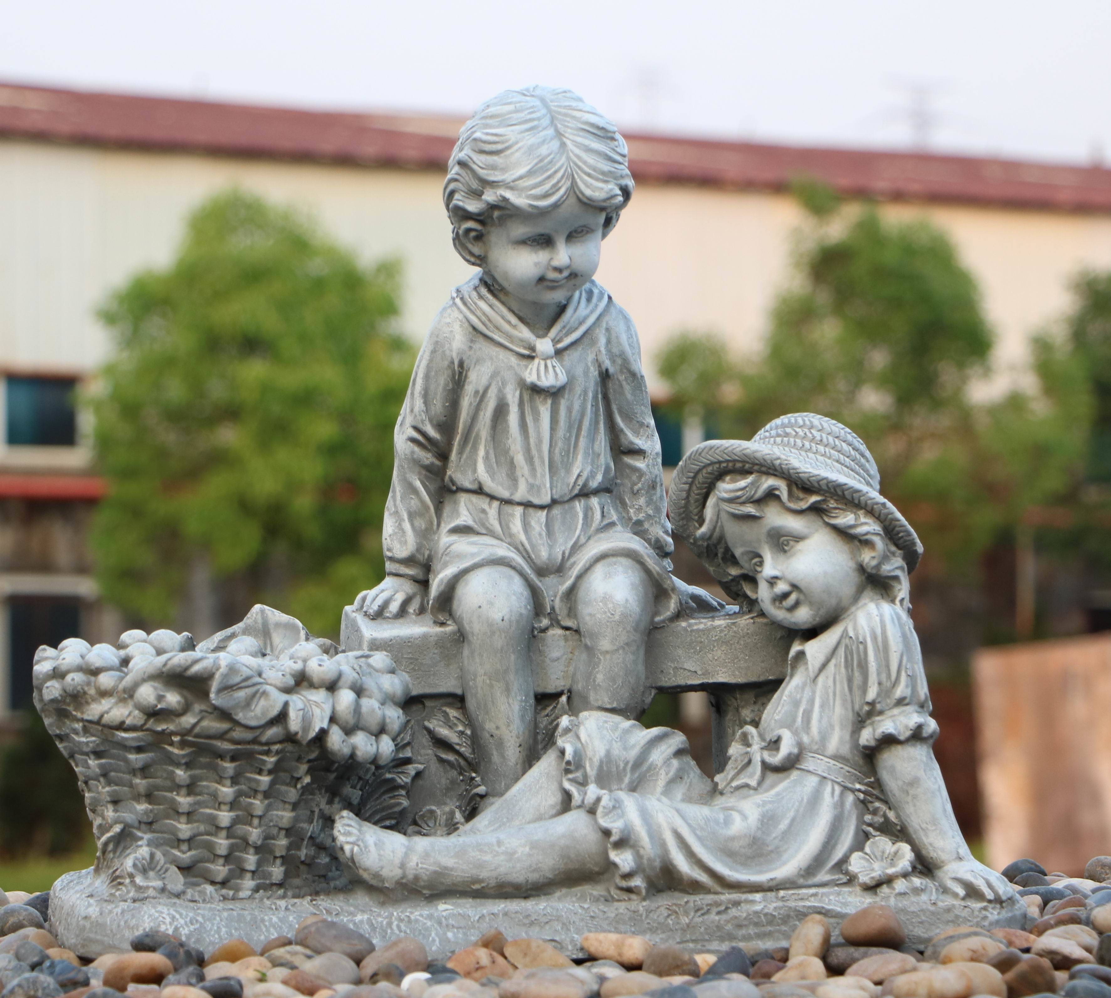 Decor Outside Statue Water Fountains / Patio Water Fountain Customized /outdoor garden ornaments