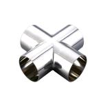 Stainless Steel 316 304 Cylindrical Head Code 4 Way Cross Pipe Fitting for