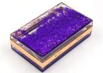 Elegant Purple Transparent Box Clutch Bag , Women Clear Acrylic Handbags